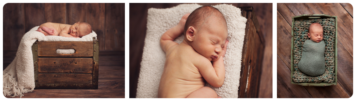 2-3 props are chosen for each session. Parents hands are always on the baby or hovering nearby when a baby is on a prop.