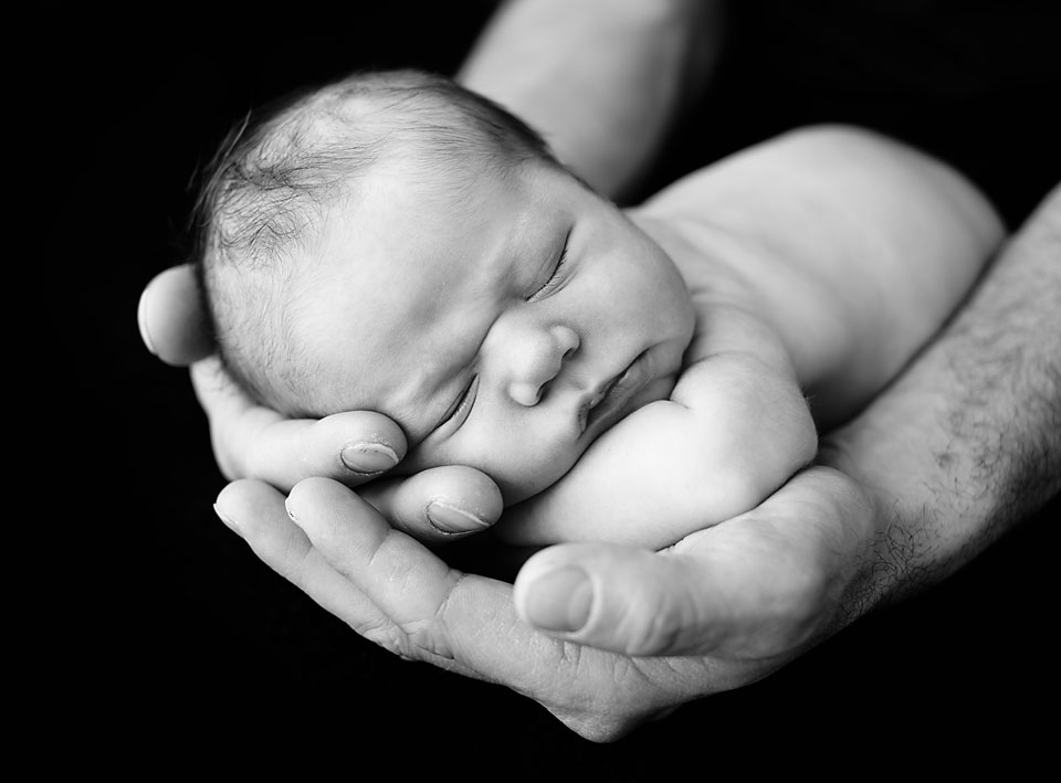 Classic newborn portrait