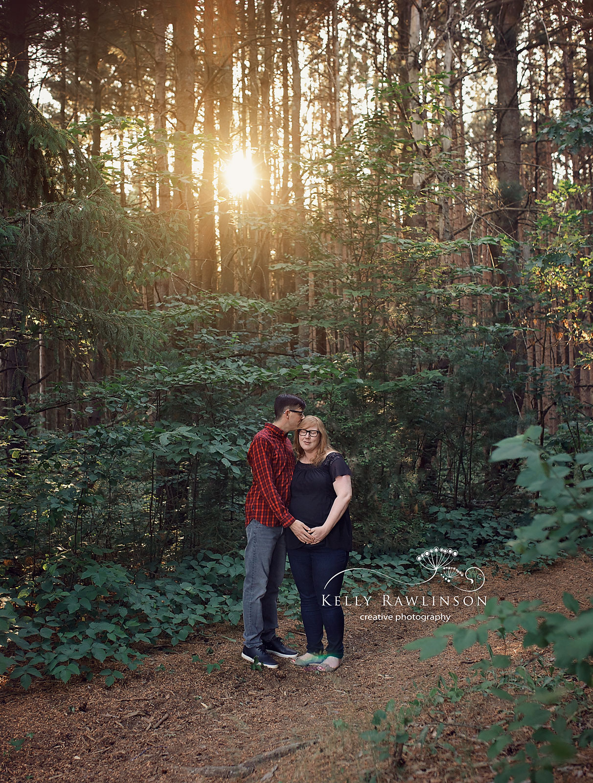 baby bump, forest maternity photo, 