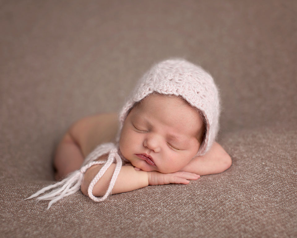 Sweet baby Lorelei sleeping for her newborn photoshoot in keswick