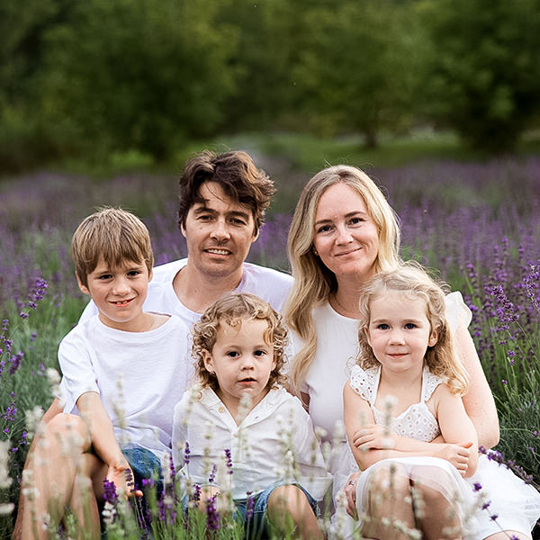 Lavender field family photo session in York Region