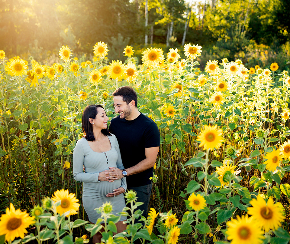 Maternity Photos in Sunflower field