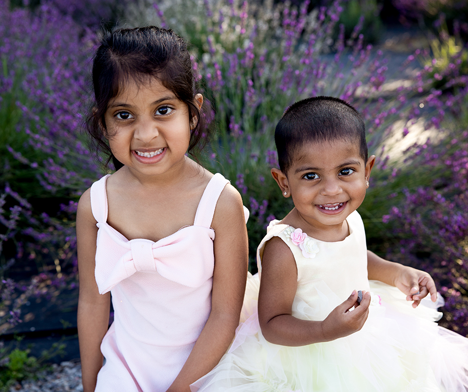 Lavender Field Family photo of sisters