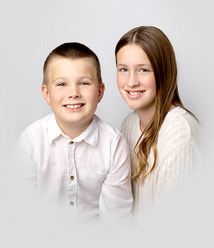 Heirloom portrait of siblings